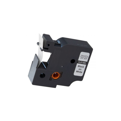 Стрічка для принтера етикеток UKRMARK RL-D-45803P-BK/WT, аналог DYMO S0720830, 19мм х 7м. (CD45803P) – UKRMARK