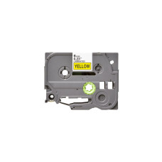 Лента для принтера этикеток UKRMARK B-T611P, 6мм х 8м, black on yellow, совместимая с TZe611, ламинированная (900532)