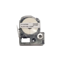 Лента для принтера этикеток UKRMARK E-LC4TBW, 12мм х 8м, black on transparent, совместимая с LC-4TBW (900384)