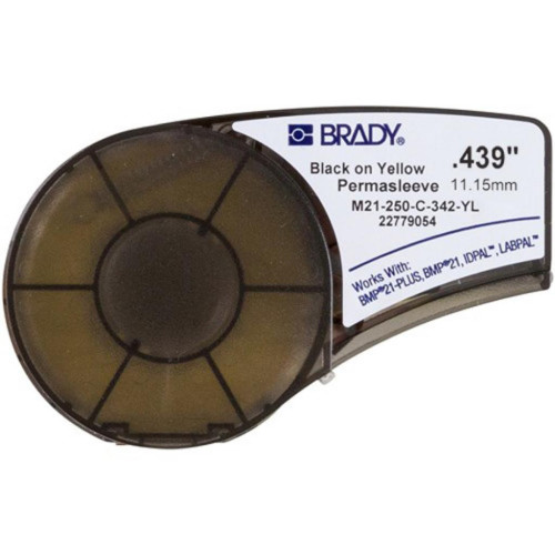 Лента для принтера этикеток Brady термоусадочная трубка, 2.39 - 5.46, Black on Yellow (M21-250-C-342-YL) – Brady
