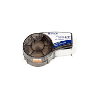 Лента для принтера этикеток Brady M21-375-595-BL, vinyl, 9.53mm/6.4m. White on Blue (M21-375-595-BL)