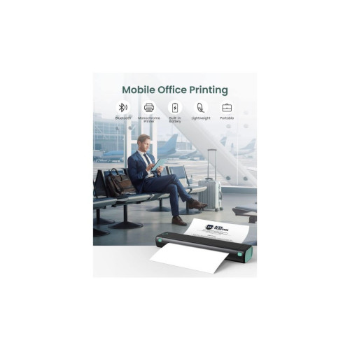 Принтер чеков UKRMARK M08-BK А4, Bluetooth, USB, черный (00781) – UKRMARK (вид 1)