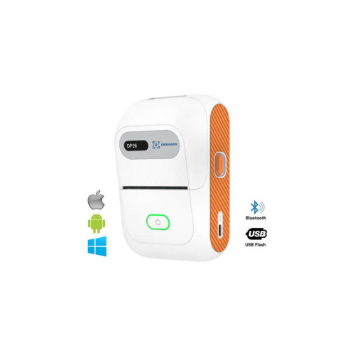 Принтер етикеток UKRMARK DP26WT bluetooth, USB, білий (00885) – UKRMARK