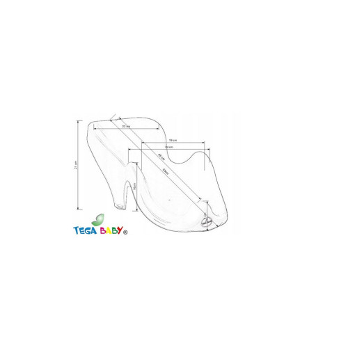 Горка для купания Tega Baby антиковзка Bunny white (KR-003-103) – Tega Baby (вид 1)