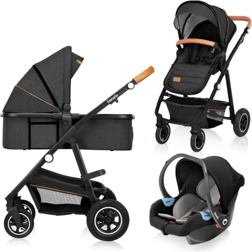 Коляска Lionelo 3 в 1 Amber Grey Graphite (LO-AMBER GREY GRAPHITE (3in1)) – Lionelo