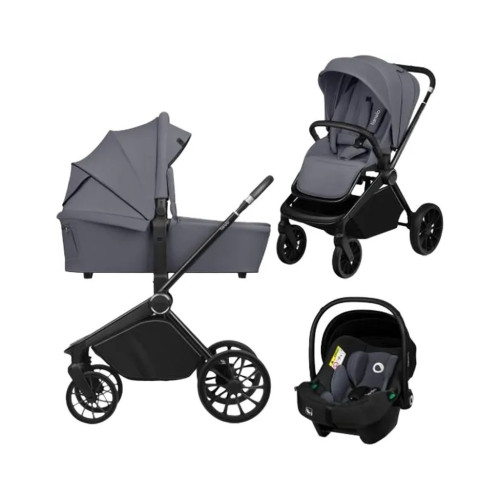 Коляска Lionelo Mika plus 3 in 1 grey stone (LO-MIKA PLUS 3IN1 GREY STONE) – Lionelo
