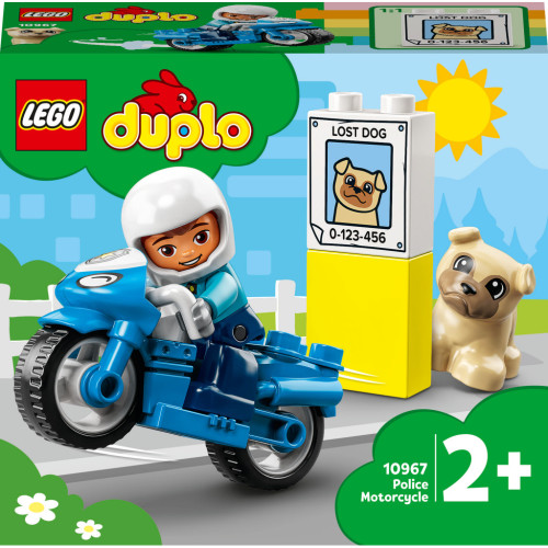 Конструктор LEGO DUPLO Town Поліцейський мотоцикл 5 деталей (10967) – LEGO