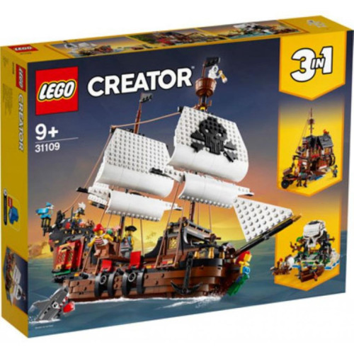 Конструктор LEGO Creator Пиратский корабль 1262 детали (31109) – LEGO