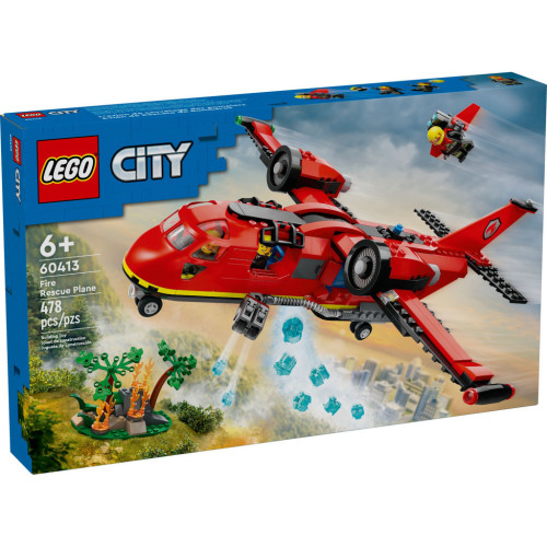 Конструктор LEGO City Пожежний рятувальний літак 478 деталей (60413) – LEGO