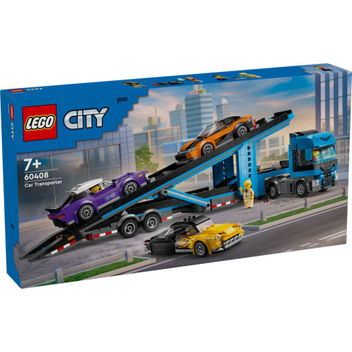 Конструктор LEGO City Вантажівка-транспортер зі спортивними авто (60408) – LEGO