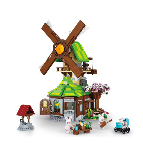 Конструктор LOZ mini Будинок із вітряним млином (1050) – LOZ mini