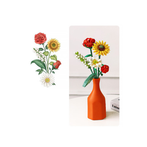 Конструктор LOZ mini Букет цветов 3 (1659) – LOZ mini (вид 1)