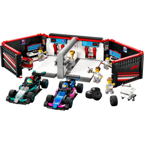 Конструктор LEGO City Гараж F1 и автомобили Mercedes-AMG и Alpine (60444) – LEGO (вид 1)