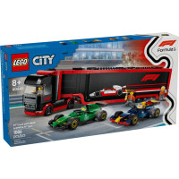 Конструктор LEGO City Грузовик F1 с автомобилями RB20 и AMR24 (60445)