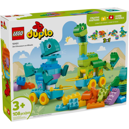 Конструктор LEGO DUPLO Динозавры на колесах 3 в 1 (10451) – LEGO