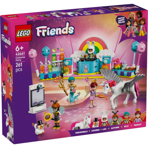 Конструктор LEGO Friends Костюмована вечірка з єдинорогом та феєю (42661) – LEGO