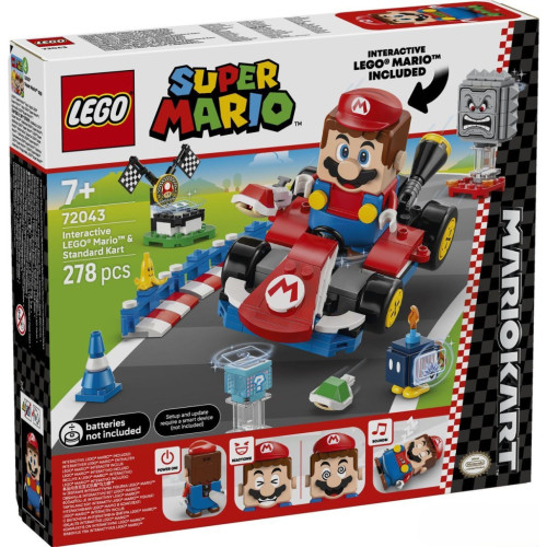 Конструктор LEGO Super Mario Mario Kart – Interactive Mario и Standard Kart (72043) – LEGO