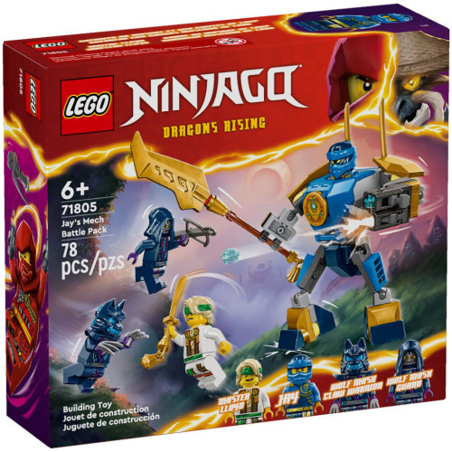 Конструктор LEGO NINJAGO Боевой набор робота Джея 78 деталей (71805) – LEGO