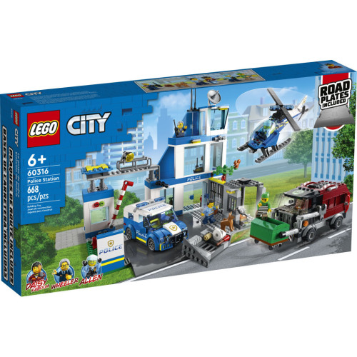 Конструктор LEGO City Полицейский участок 668 деталей (60316) – LEGO
