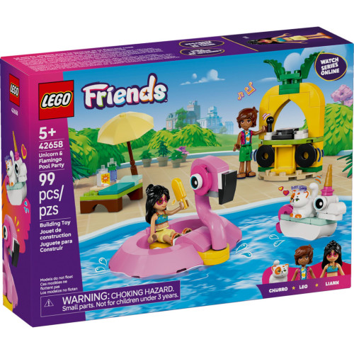 Конструктор LEGO Friends Вечірка єдинорога та фламінго біля басейну (42658) – LEGO