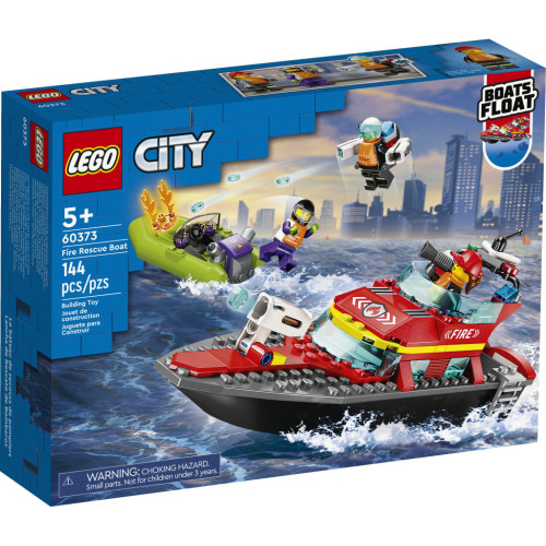 Конструктор LEGO City Човен пожежної бригади 144 деталі (60373) – LEGO