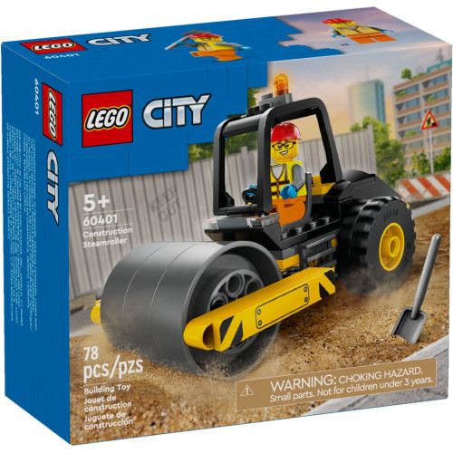 Конструктор LEGO City Будівельний паровий каток 78 деталей (60401) – LEGO