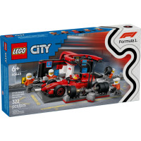 Конструктор LEGO City Пит-стоп и пит-экипаж F1 с болидом Ferrari (60443)