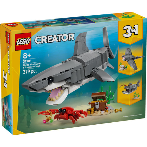 Конструктор LEGO Creator Люта акула зі скринею скарбів (31381) – LEGO