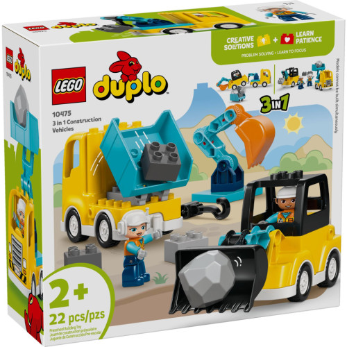 Конструктор LEGO DUPLO Town 3-в-1 Будівельна техніка (10475) – LEGO