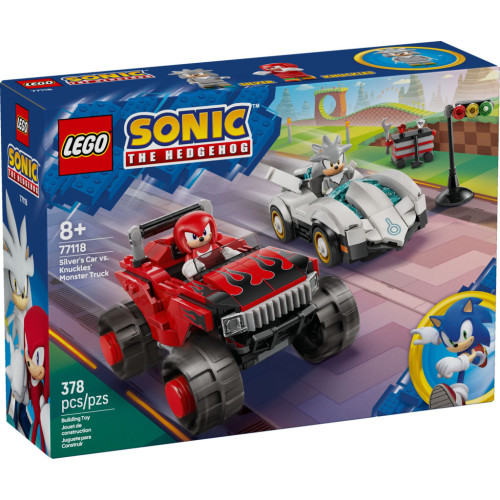 Конструктор LEGO Sonic Автомобіль Сільвера vs. монстр вантажівки Наклза (77118) – LEGO
