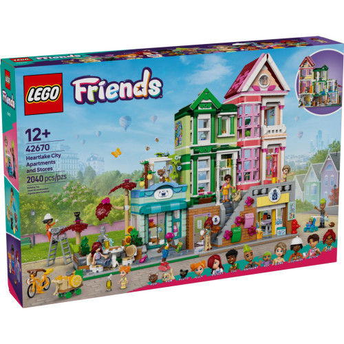 Конструктор LEGO Friends Хартлейк-Сіті. Квартири і крамниці (42670) – LEGO