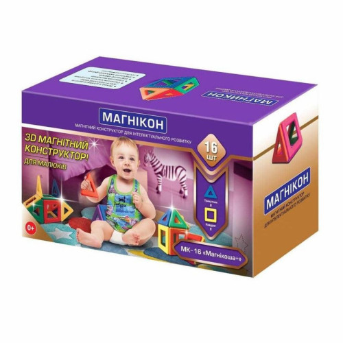 Конструктор Магнікон 16 деталей (MK-16) – Магнікон