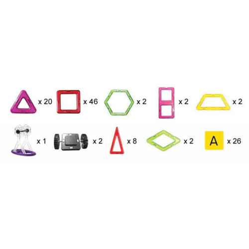 Конструктор Магнікон 118 деталей Plastic box (MK-118) – Магнікон (вид 4)