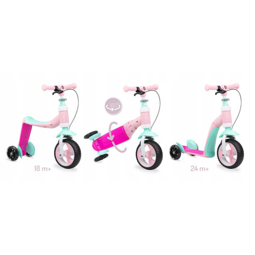 Самокат MoMi Elios 2 в 1 беговел Розовый (ROBI00030) – MoMi (вид 2)