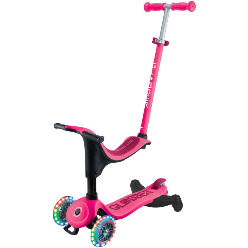 Самокат Globber Go Up Sporty 360 колеса з підсвіткою Фуксія (456-610) – Globber