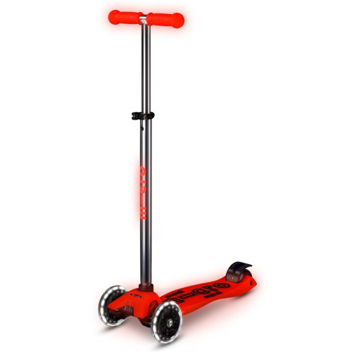 Самокат Micro Maxi Deluxe Glow LED Червона аура (MMD368) – Micro