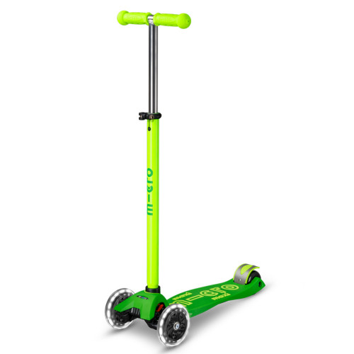 Самокат Micro Maxi Deluxe Neon LED" Зелений папуга" (MMD232) – Micro