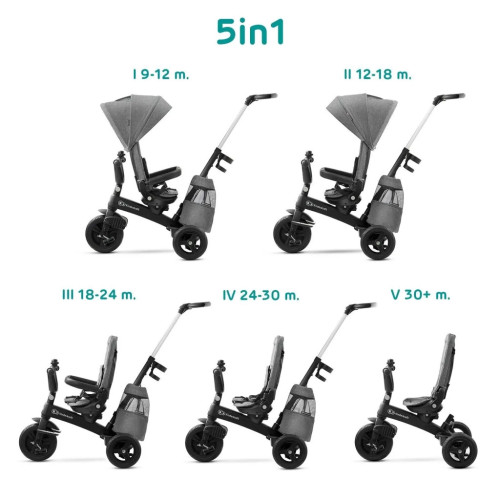 Дитячий велосипед Kinderkraft Easytwist Platinum Grey (KKRETWIGRY0000) (5902533914487) – Kinderkraft (вид 4)