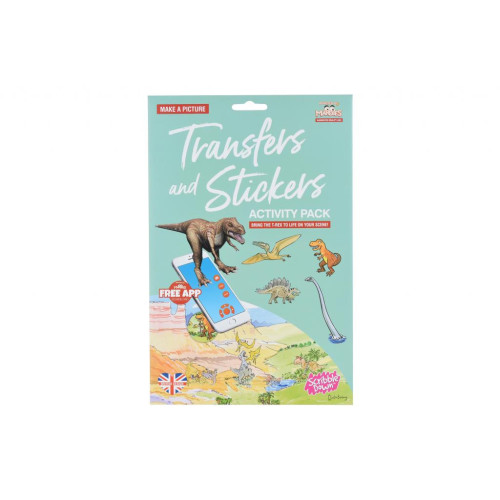 Набір для творчості Scribble down Набір перевідних наклейок з онлайн додатком Динозаври (SD/22) – Scribble down