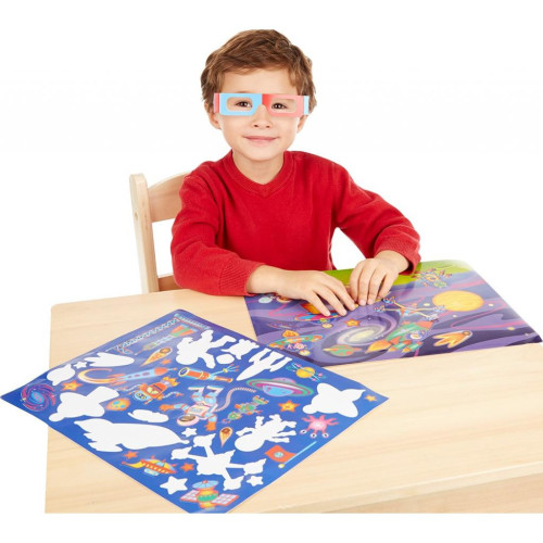 Набор для творчества Melissa&Doug Многоразовые 3D наклейки с очками Приключения (MD9375) – Melissa&Doug (вид 1)