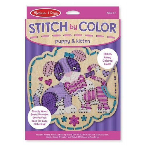 Набор для творчества Melissa&Doug Вышивка по дереву Котенок и щенок (MD8916) – Melissa&Doug