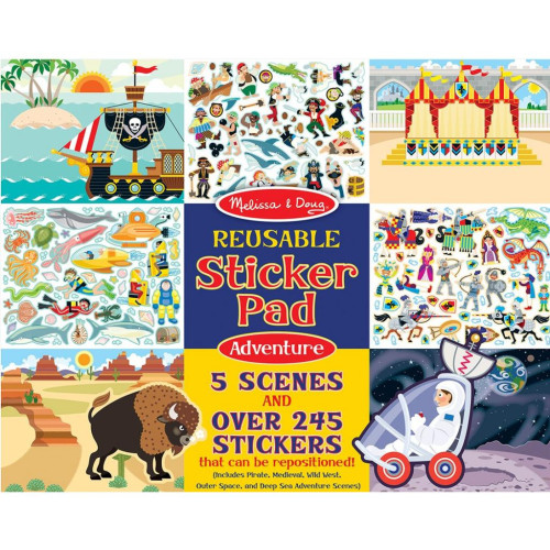 Набір для творчості Melissa&Doug Набір багаторазових наліпок Пригоди (MD9115) – Melissa&Doug