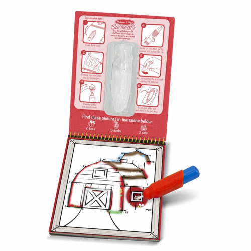 Набор для творчества Melissa&Doug Волшебная водная раскраска Ферма по точкам (MD9485) – Melissa&Doug (вид 1)