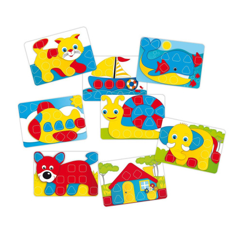 Набор для творчества Quercetti Мозаика 30 крупных фишек + доска-кейс (4401-Q) – Quercetti (вид 3)