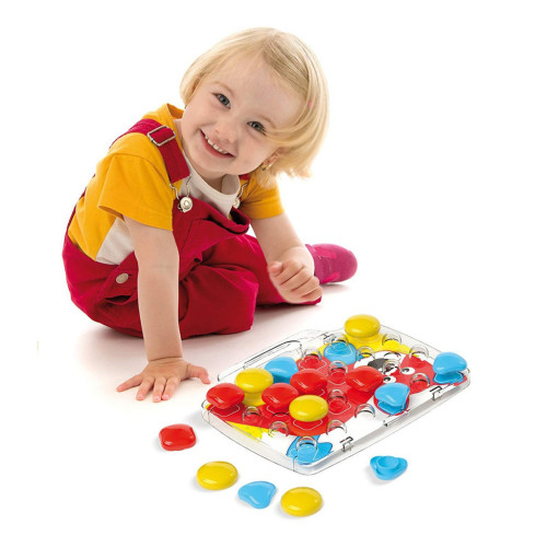 Набор для творчества Quercetti Мозаика 30 крупных фишек + доска-кейс (4401-Q) – Quercetti (вид 4)