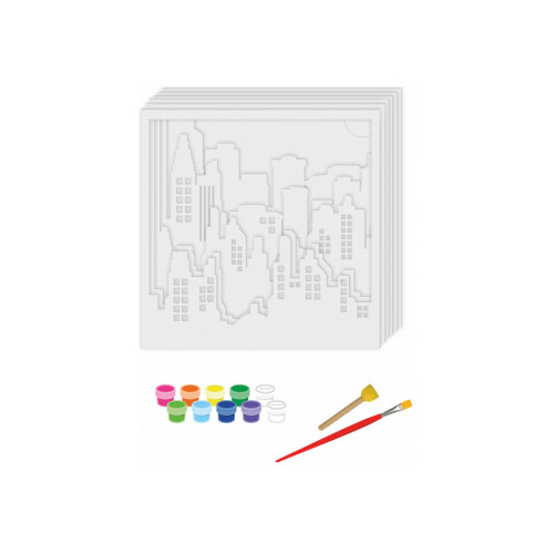 Набор для творчества Rosa Talent 3D-картина 6 слоев Мегаполис 30х30 см (4823098528944) – Rosa (вид 1)