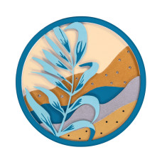 Набор для творчества Rosa Talent Картина 3D Листок МДФ грунтованное, 25х25см (4823098540076)