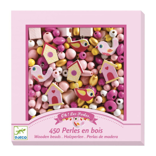 Набір для творчості Djeco з дерев'яними намистинами Пташки (DJ09809) – Djeco (вид 1)