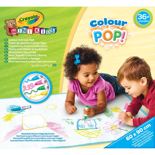 Набор для творчества Crayola Mini Kids Многоразовый коврик для рисования, с фломастером (81-8132) – Crayola