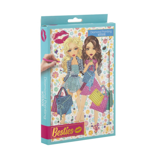 Набор для творчества Besties Блокнот А5 "Бриллиантовая роспись" в твердом переплете синяя (961006) – Besties (вид 1)